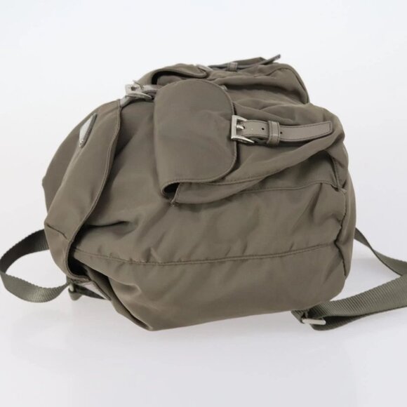 PRADA Backpack Nylon Gray Silver Auth bs30075 main image 4